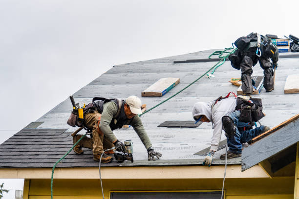 Professional Roof Installation technician working in Naples, ME